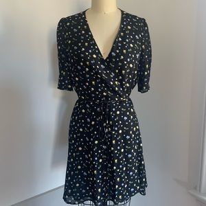reformation lucky wrap mini dress